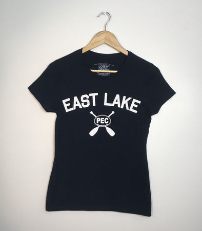 EAST LAKE - Women's Navy Blue Modern Crew T-Shirt