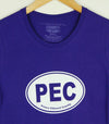 PEC OVAL Women's Purple Modern Crew T-Shirt