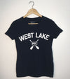 WEST LAKE Women's Navy Blue Modern Crew T-Shirt