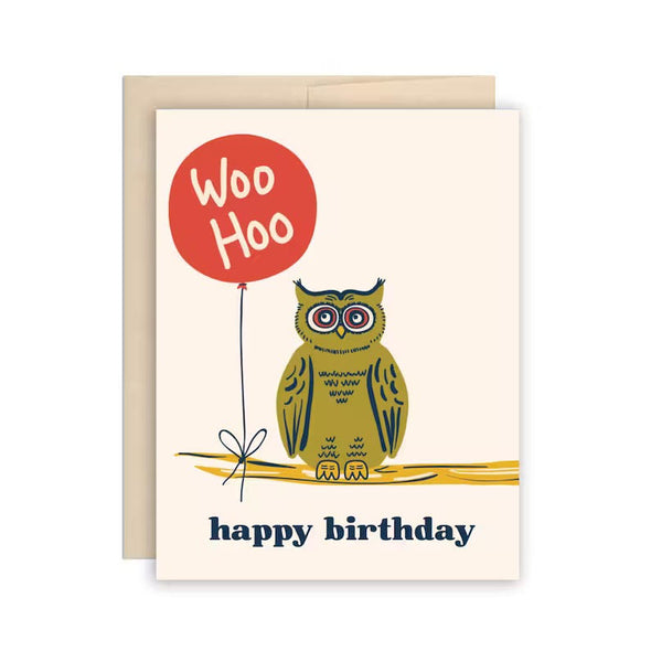 Woo Hoo Owl Happy Birthday Card by BEAUTIFUL PROJECT