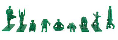Series 1 ORIGINAL Yoga Joes GREEN Army Men Plastic Figurine Set