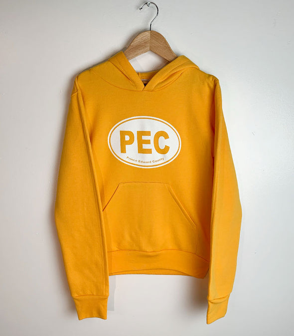 PEC OVAL YOUTH GOLD YELLOW HOODIE Pullover Sweatshirt