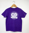 purple youth t-shirt with white pec forever heart design from prince edward county canada